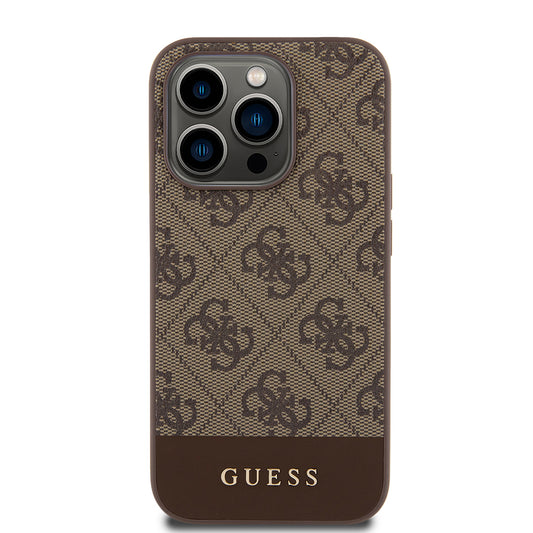 Tok Apple iPhone 15 Pro-hoz, Guess, 4G Stripe, Barna