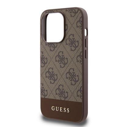 Tok Apple iPhone 15 Pro-hoz, Guess, 4G Stripe, Barna