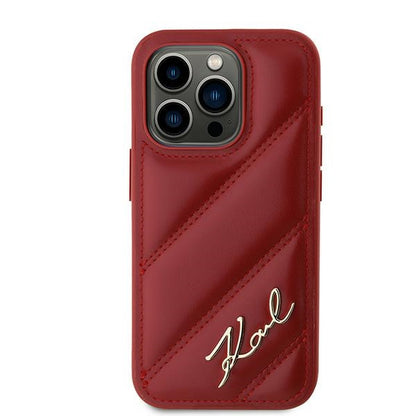 Tok a Apple iPhone 15 Pro-hoz, Karl Lagerfeld, Diagonal Quilted Script, Rosie
