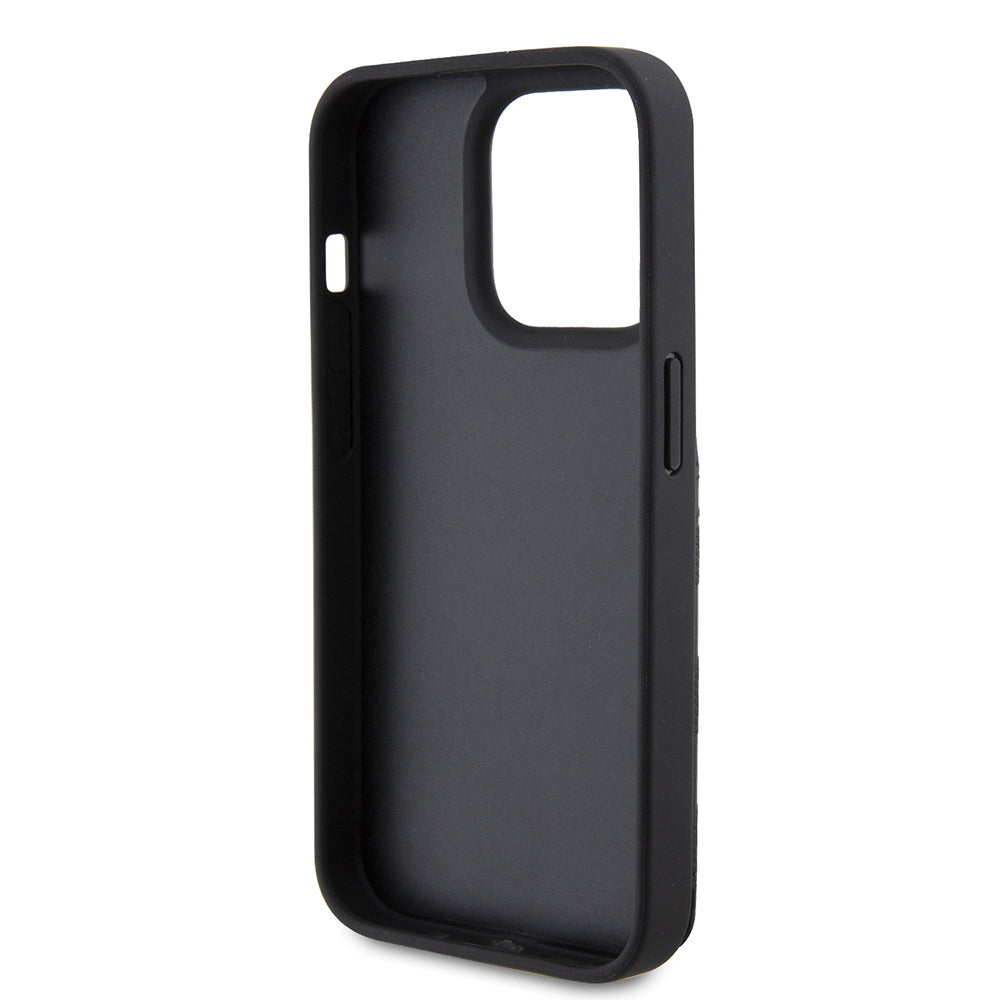 Tok Apple iPhone 15 Pro-hoz, Karl Lagerfeld, Saffiano Cardslots and Stand Monogram Choupette, Fekete