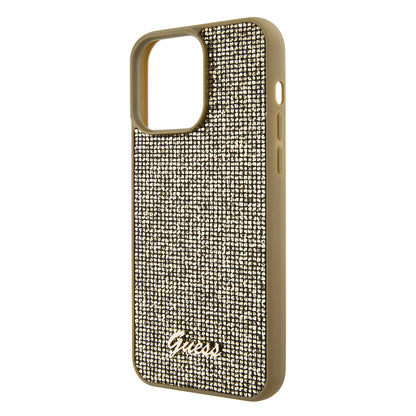 Tok Apple iPhone 15 Pro Max-hoz, Guess, Disco Metal Script, Arany