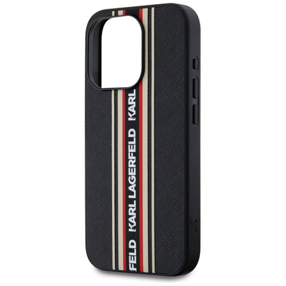 Tok Apple iPhone 15 Pro Max-hoz, Karl Lagerfeld, Saffiano Athleisure Stripes with Strap, Rosie