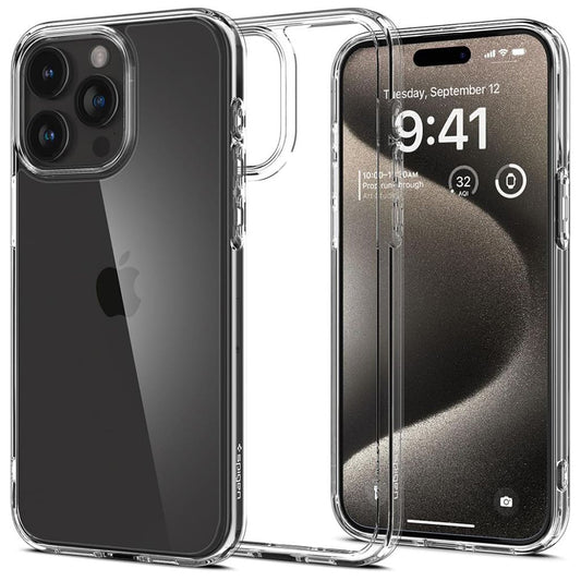 Tok a Apple iPhone 15 Pro Max-hoz, Spigen, Ultra Hybrid, Átlátszó