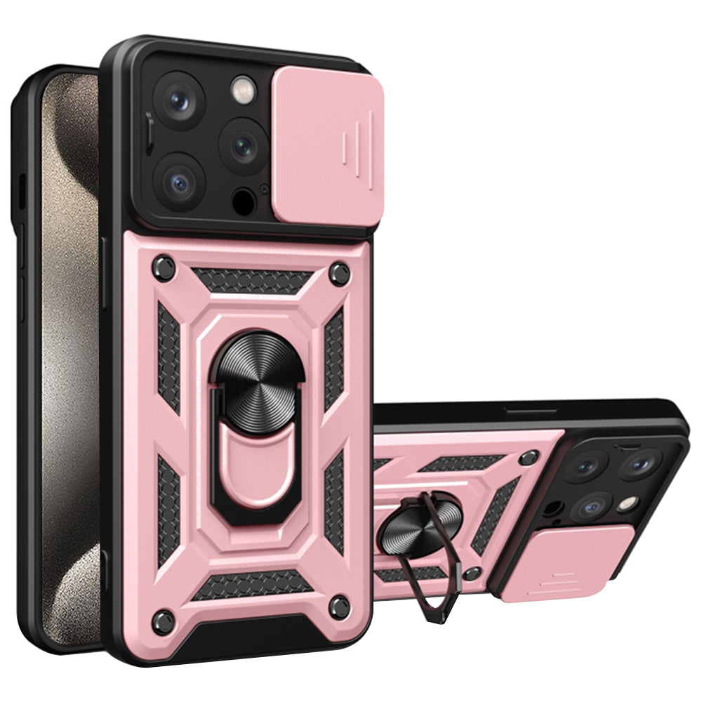 Tok Apple iPhone 15 Pro Max-hoz, Techsuit, CamShield, Rózsaszín