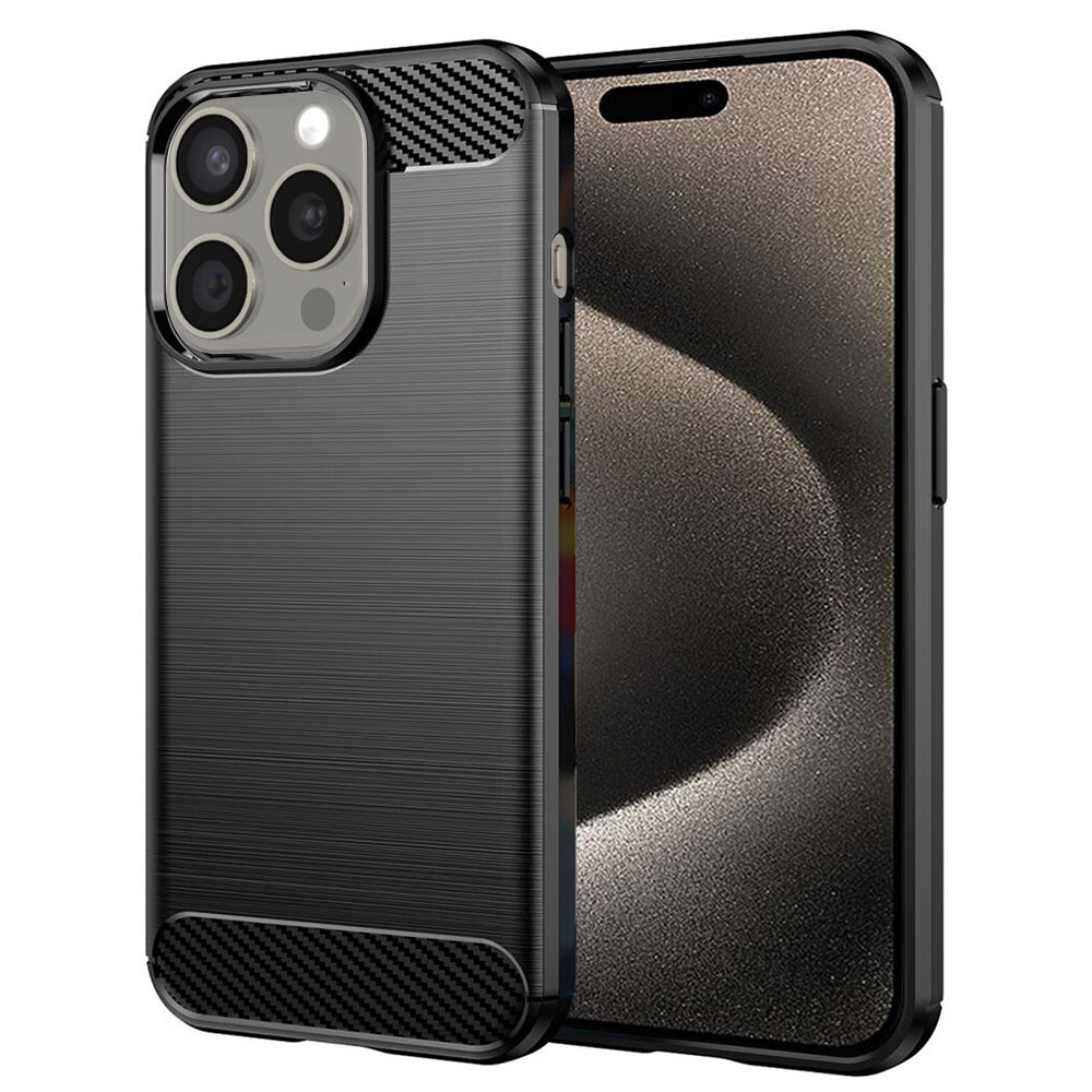 Tok Apple iPhone 15 Pro Max-hoz, Techsuit, karbon, fekete