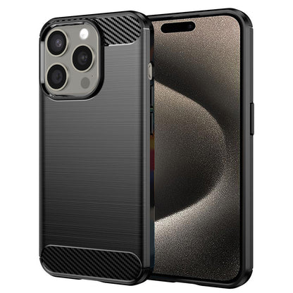 Tok Apple iPhone 15 Pro Max-hoz, Techsuit, karbon, fekete