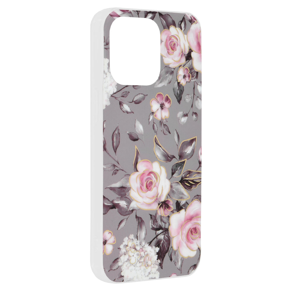 Tok Apple iPhone 15 Pro Max-hoz, Techsuit, Márvány, Szürke