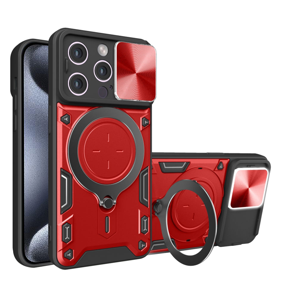 Tok Apple iPhone 15 Pro-hoz, Techsuit, CamGuard Pro, Piros