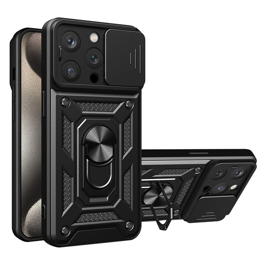 Tok Apple iPhone 15 Pro-hoz, Techsuit, CamShield, Fekete