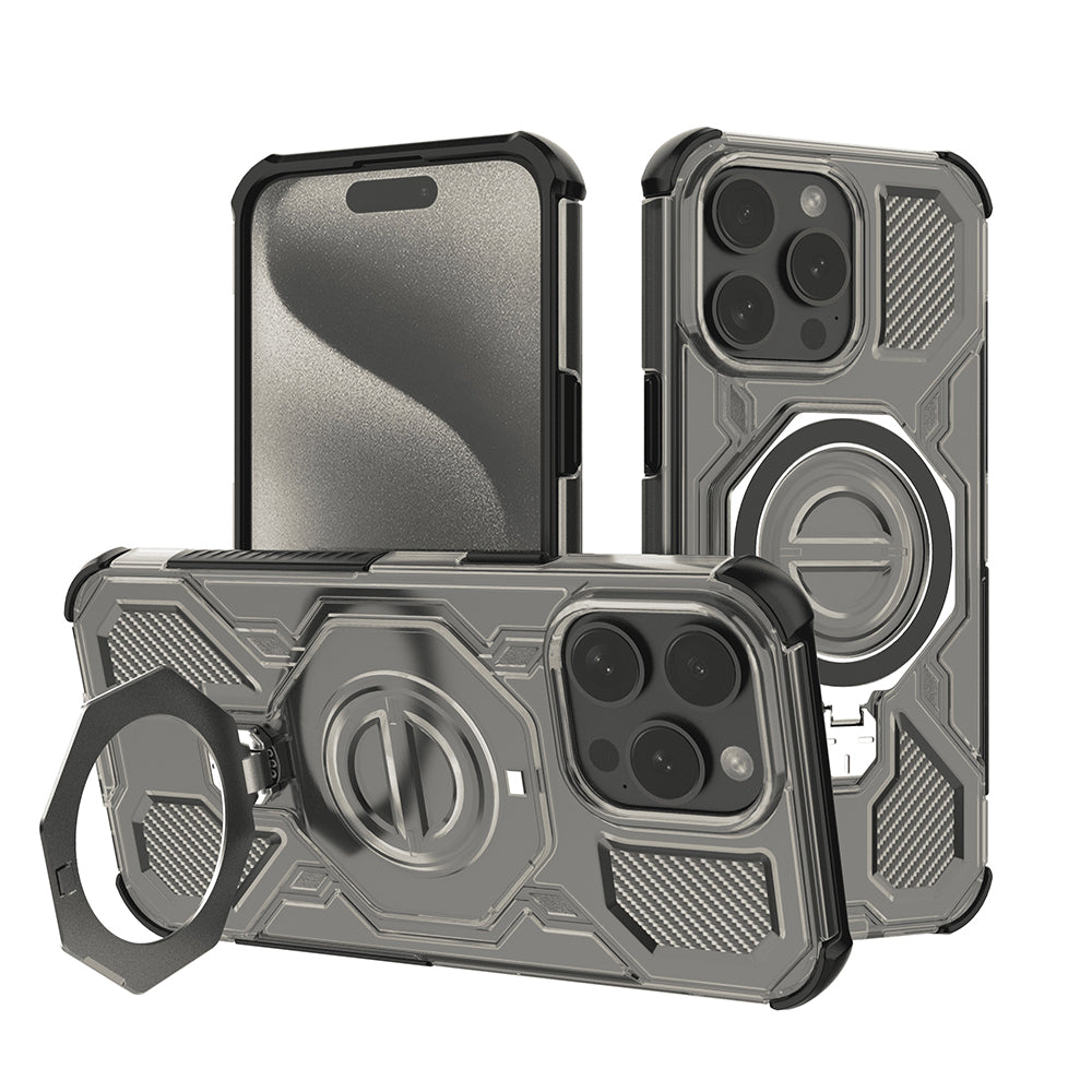 Tok Apple iPhone 15 Pro-hoz, Techsuit, Carbon Shield Pro, Füstszínű