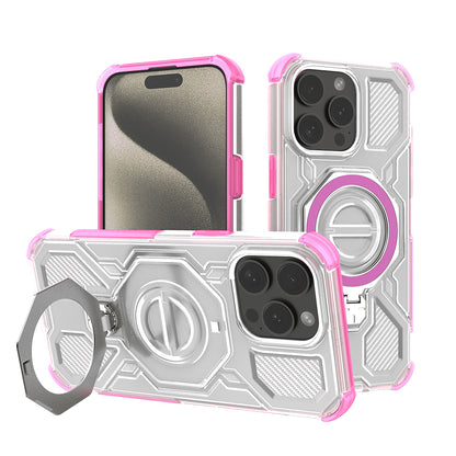 Tok Apple iPhone 15 Pro-hoz, Techsuit, Carbon Shield Pro, Rózsaszín