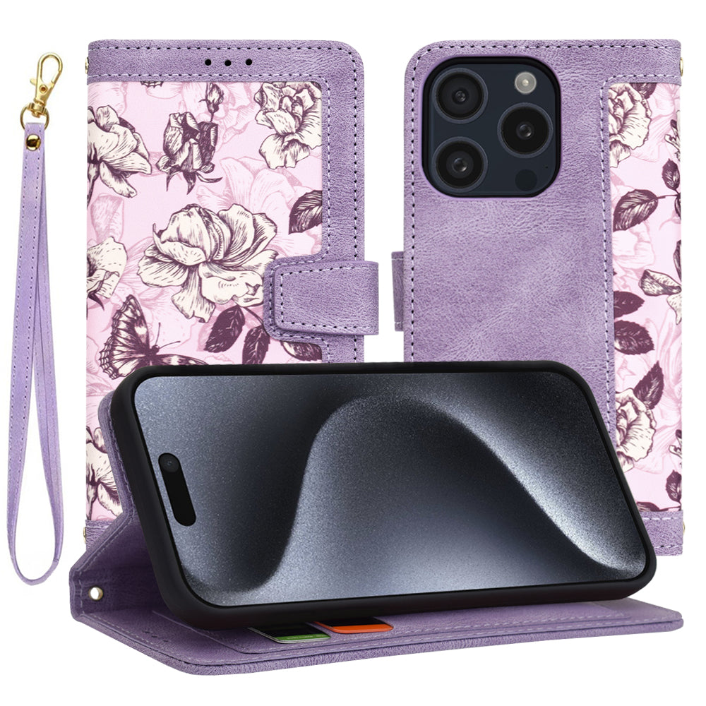 Tok Apple iPhone 15 Pro-hoz, Techsuit, FlipCraft, Lila