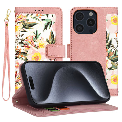 Tok Apple iPhone 15 Pro-hoz, Techsuit, FlipCraft, Rózsaszín