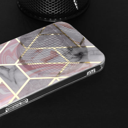 Tok Apple iPhone 15 Pro-hoz, Techsuit, Márvány, Rózsaszín