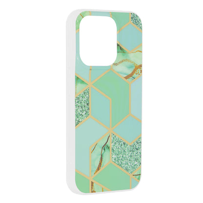 Tok Apple iPhone 15 Pro-hoz, Techsuit, Márvány, Zöld