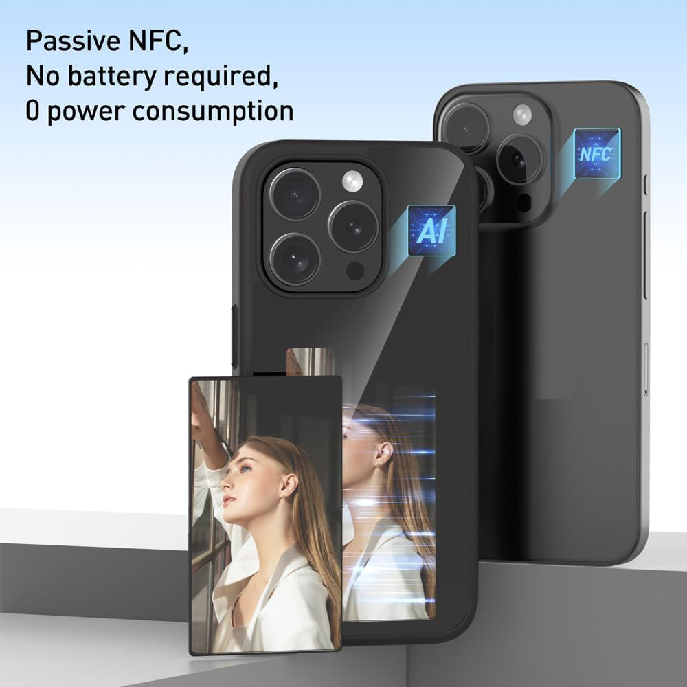 Tok Apple iPhone 15 Pro-hoz, Techsuit, SmartScreen NFC, Fekete