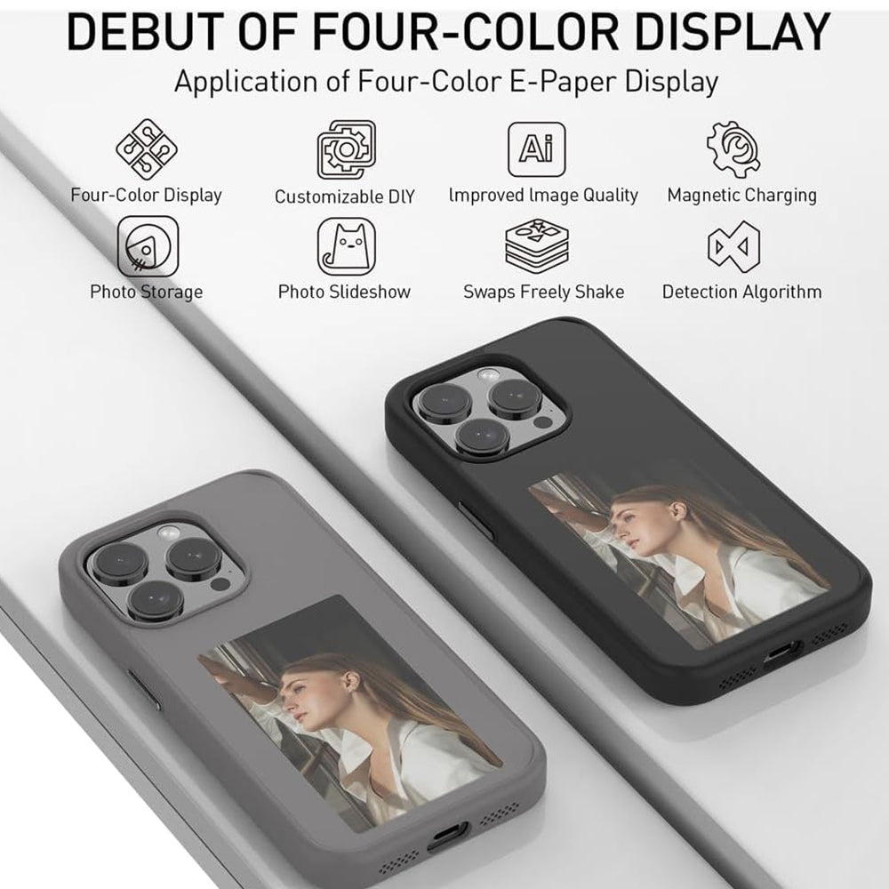 Tok Apple iPhone 15 Pro-hoz, Techsuit, SmartScreen NFC, Fekete