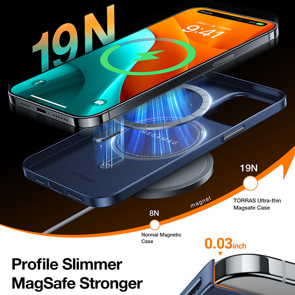 Tok Apple iPhone 15 Pro-hoz, Torras, OriginFit, Tengerészkék