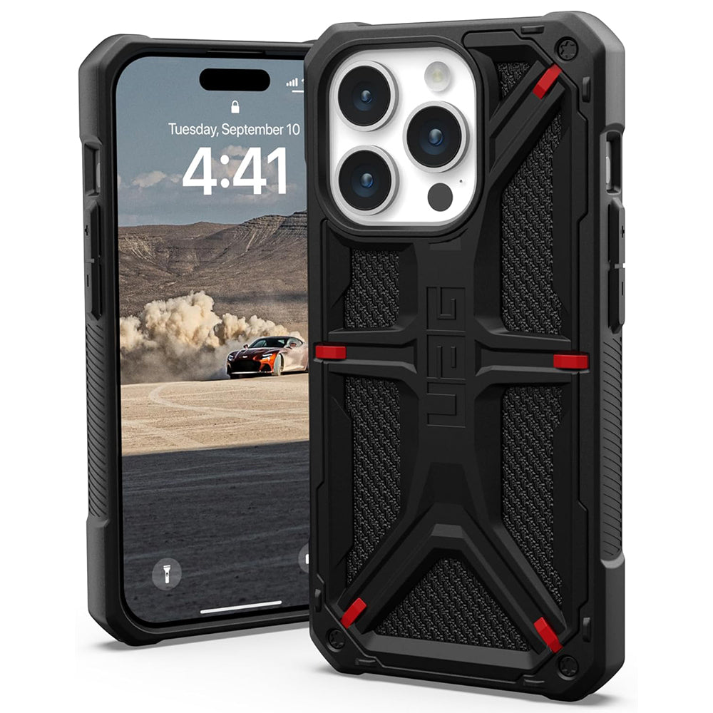 Tok Apple iPhone 15 Pro-hoz, Urban Armor Gear, Monarch Kevlar, Fekete