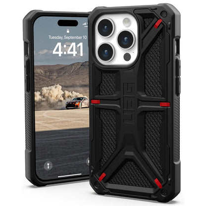 Tok Apple iPhone 15 Pro-hoz, Urban Armor Gear, Monarch Kevlar, Fekete