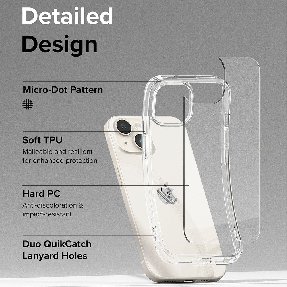 Tok Apple iPhone 15-höz, Ringke, Fusion, Átlátszó