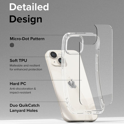 Tok Apple iPhone 15-höz, Ringke, Fusion, Átlátszó