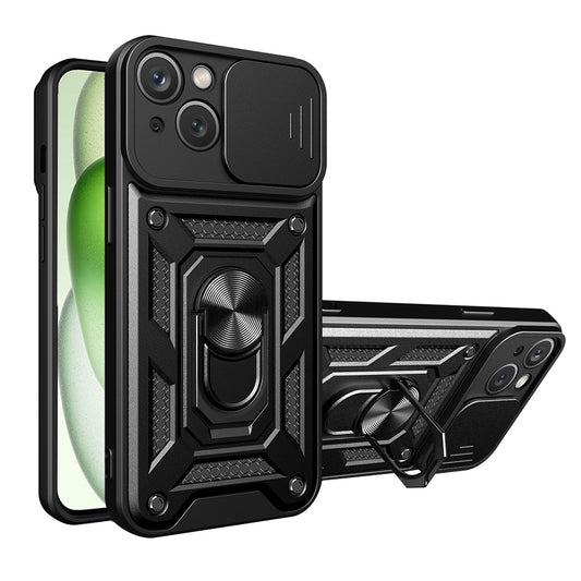 Tok Apple iPhone 15-hez, Techsuit, CamShield, Fekete