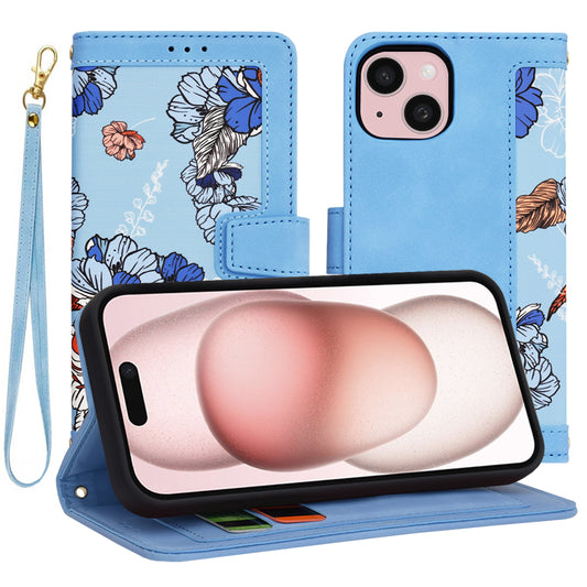 Tok Apple iPhone 15-hez, Techsuit, FlipCraft, Kék