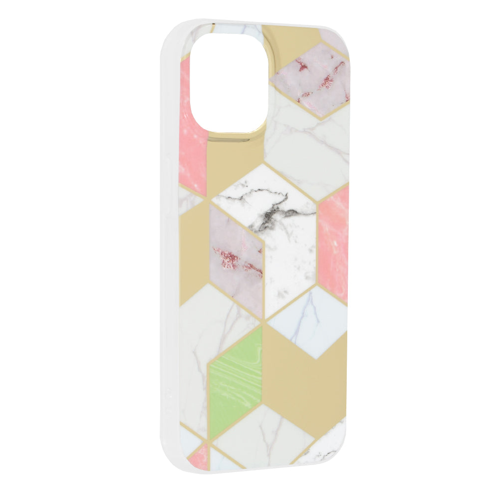 Tok Apple iPhone 15-höz, Techsuit, Márvány, Lila