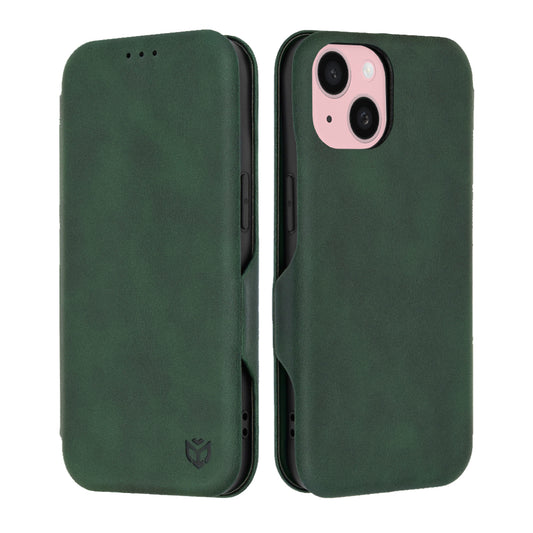 Tok Apple iPhone 15-hez, Techsuit, Safe Wallet Plus, Zöld