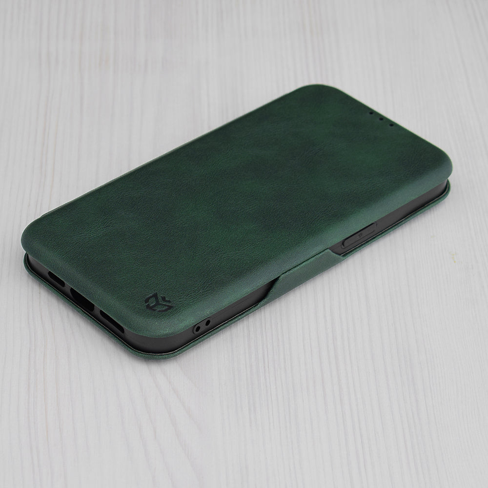 Case for Apple iPhone 15, Techsuit, Safe Wallet Plus, Green
