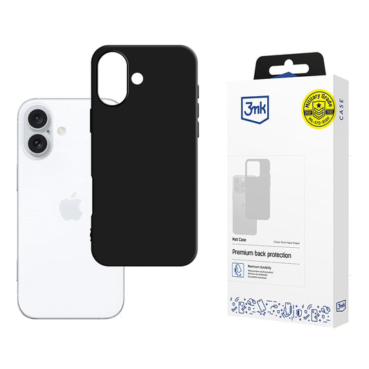 Tok Apple iPhone 16-hoz, 3MK, Matt Fekete