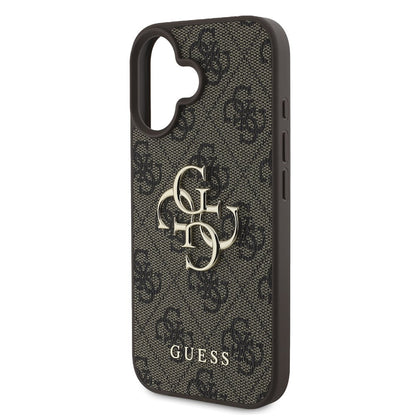 Tok Apple iPhone 16-hoz, Guess, 4G Big Logo, Barna