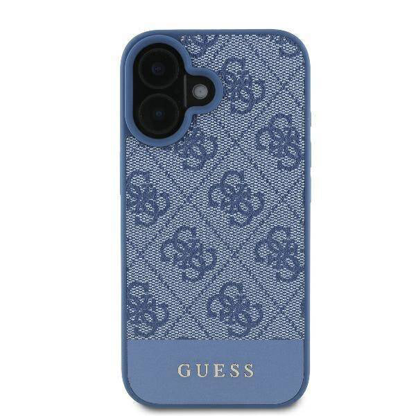 Tok Apple iPhone 16-hoz, Guess, 4G Bottom Stripe, Kék