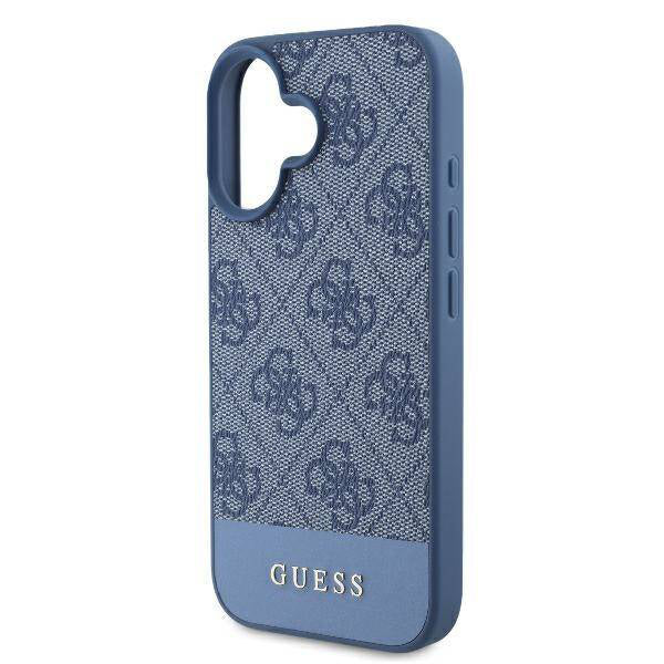 Tok Apple iPhone 16-hoz, Guess, 4G Bottom Stripe, Kék