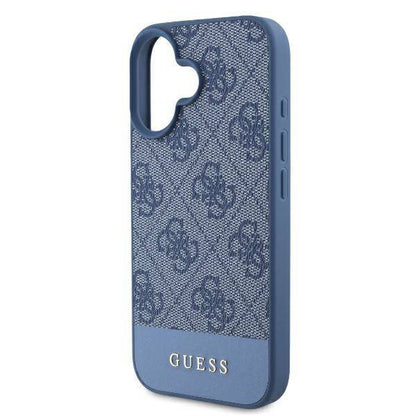 Tok Apple iPhone 16-hoz, Guess, 4G Bottom Stripe, Kék