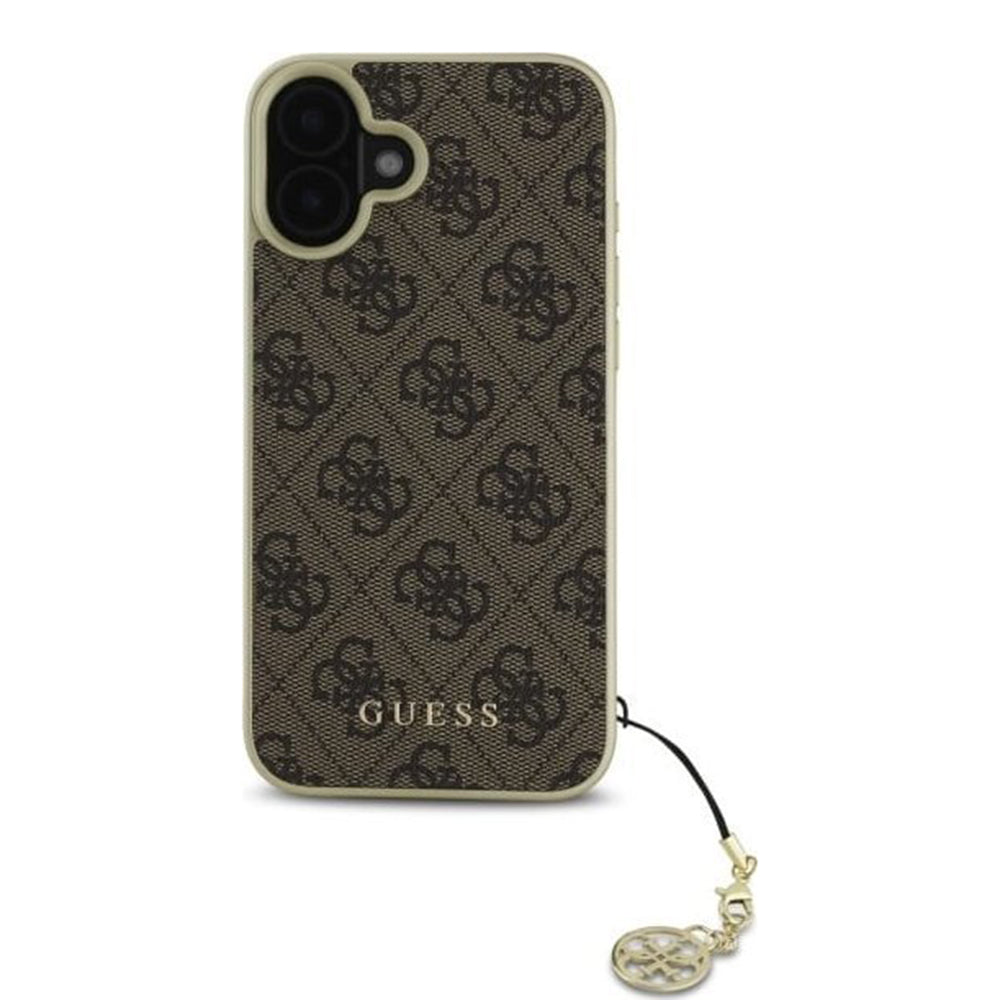 Tok Apple iPhone 16-hoz, Guess, 4G Charm, Barna