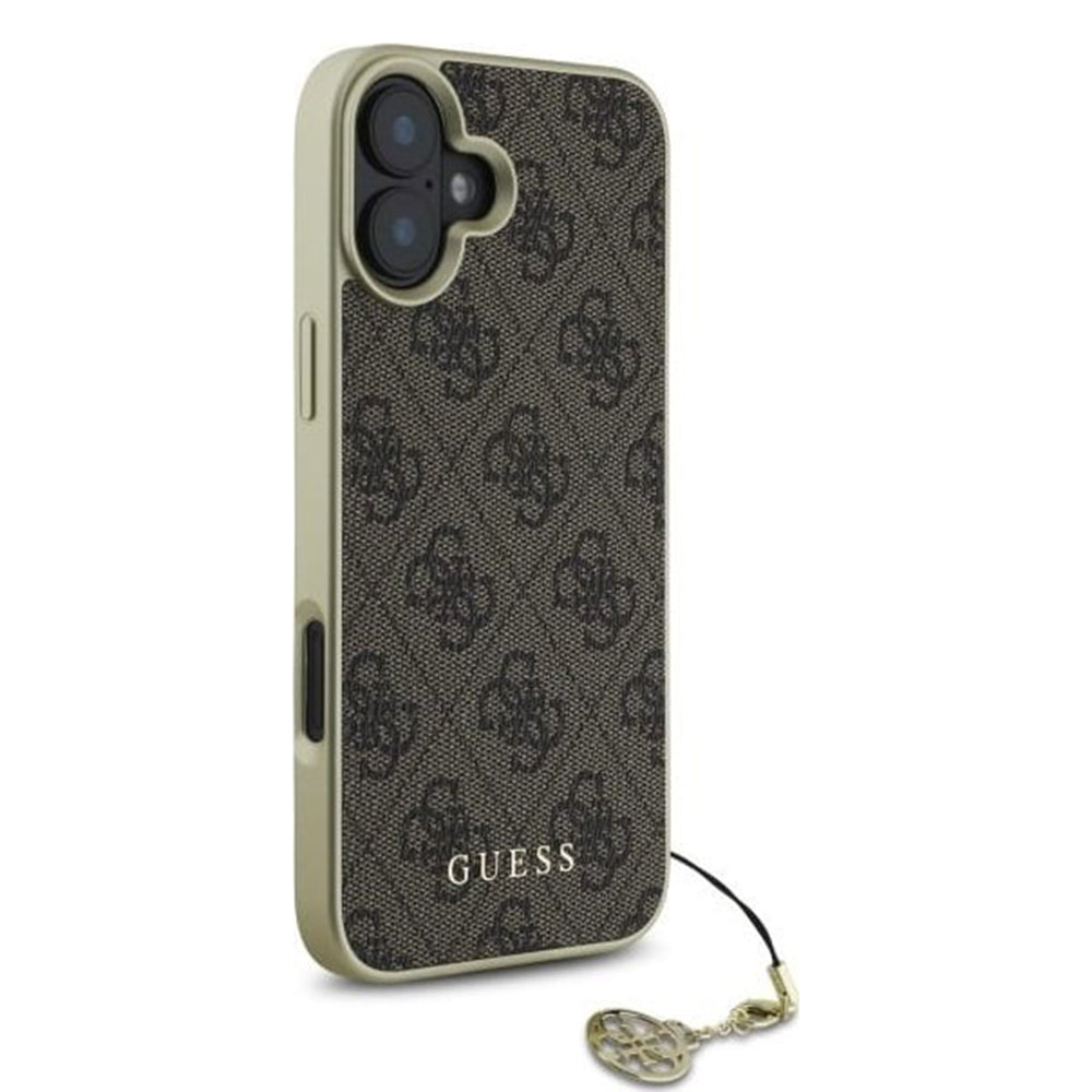 Tok Apple iPhone 16-hoz, Guess, 4G Charm, Barna