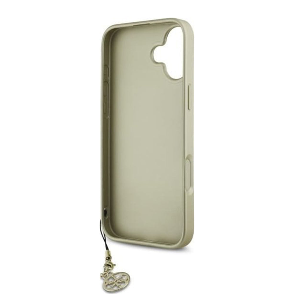 Tok Apple iPhone 16-hoz, Guess, 4G Charm, Barna