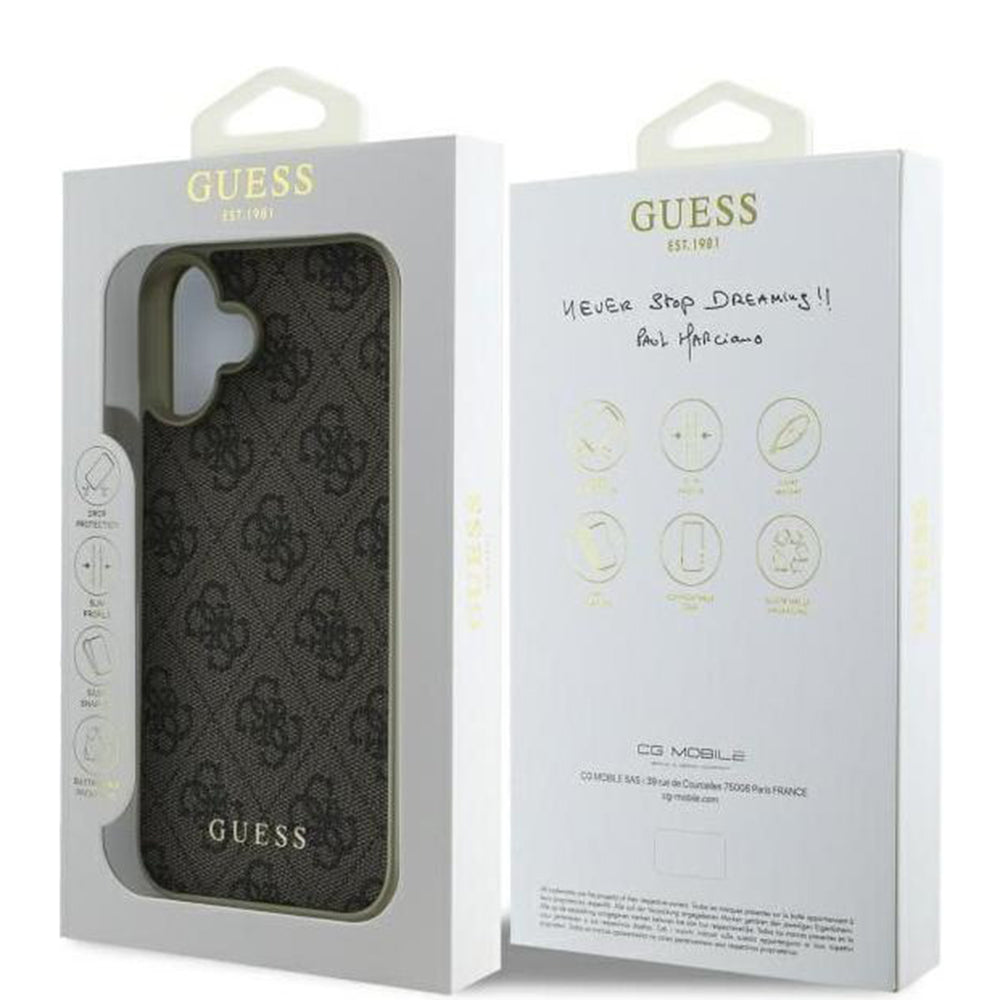 Tok Apple iPhone 16-hoz, Guess, 4G Charm, Barna