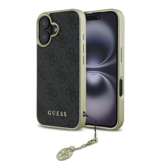 Tok Apple iPhone 16-hoz, Guess, 4G Charm, Fekete
