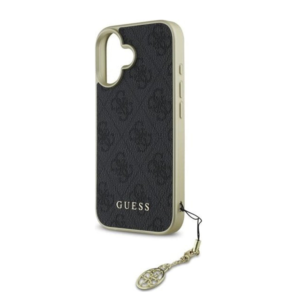 Tok Apple iPhone 16-hoz, Guess, 4G Charm, Fekete