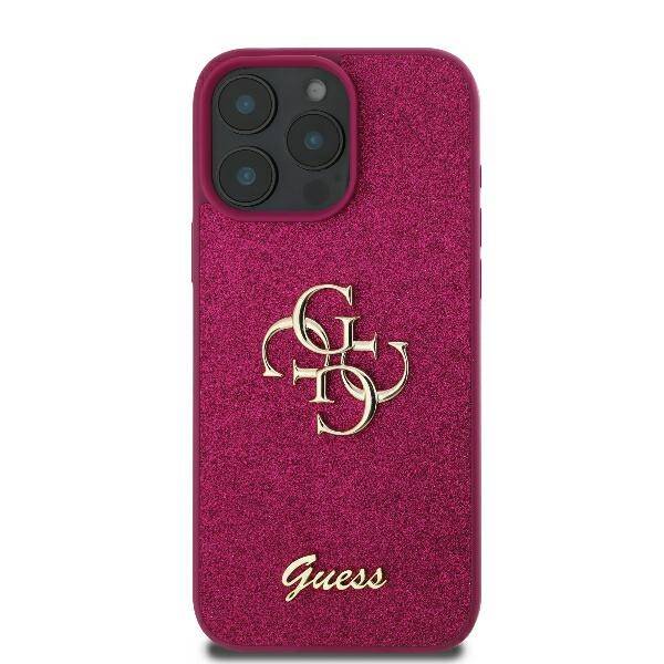 Tok Apple iPhone 16-hoz, Guess, Fixed Glitter Big 4G, Lila