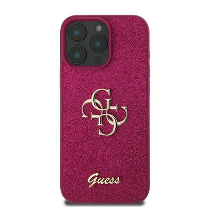 Tok Apple iPhone 16-hoz, Guess, Fixed Glitter Big 4G, Lila