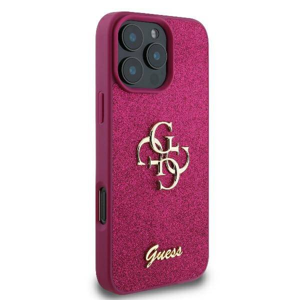 Tok Apple iPhone 16-hoz, Guess, Fixed Glitter Big 4G, Lila