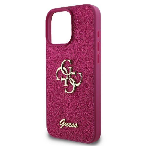 Tok Apple iPhone 16-hoz, Guess, Fixed Glitter Big 4G, Lila