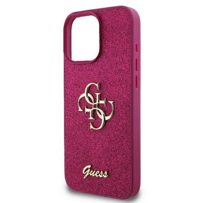 Tok Apple iPhone 16-hoz, Guess, Fixed Glitter Big 4G, Lila