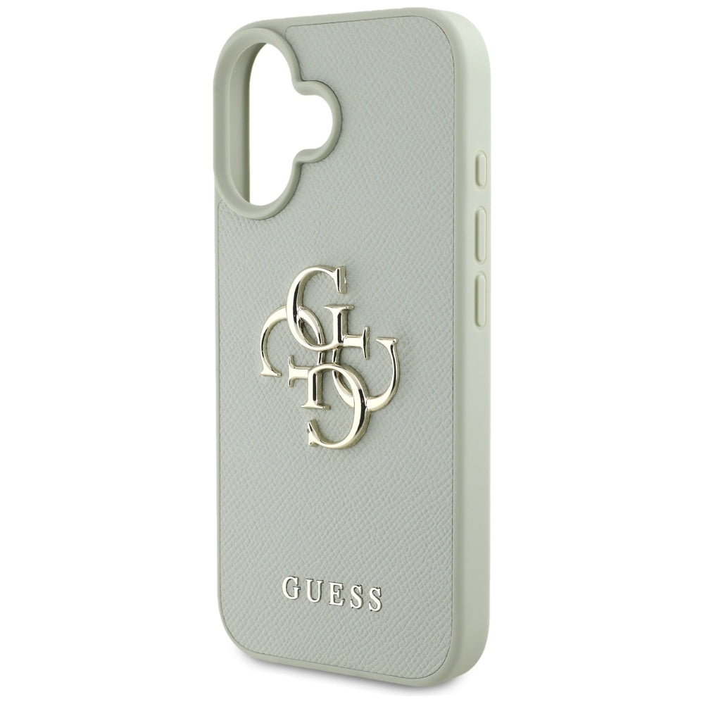 Tok Apple iPhone 16-hoz, Guess, Grained Big 4G Logo Small Classic Logo, Zöld