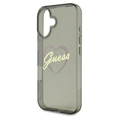 Tok Apple iPhone 16-hoz, Guess, IML Heart, Fekete