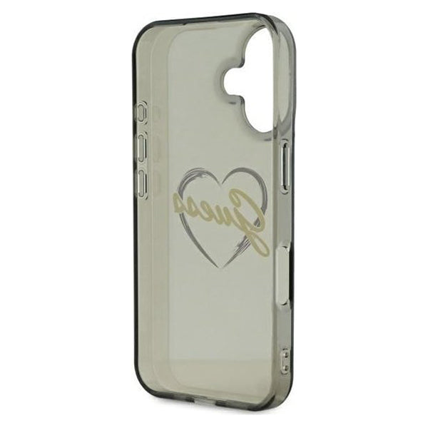 Tok Apple iPhone 16-hoz, Guess, IML Heart, Fekete